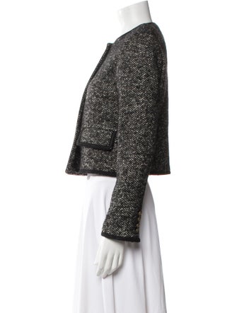 Nili Lotan Virgin Wool Tweed Pattern Evening Jacket