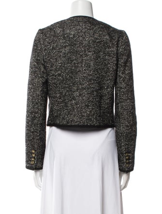 Nili Lotan Virgin Wool Tweed Pattern Evening Jacket