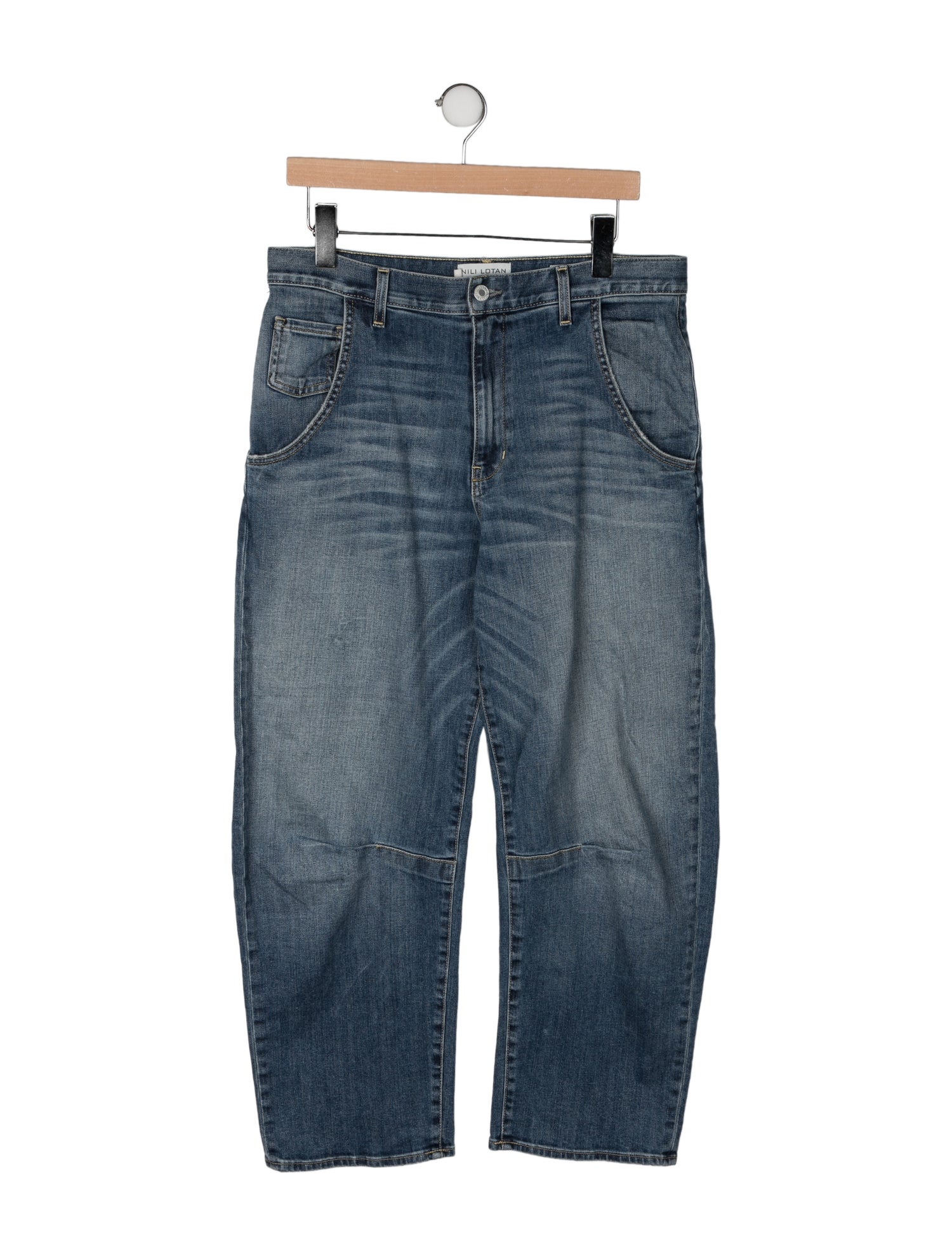 Nili Lotan Mid-Rise Wide Leg Jeans