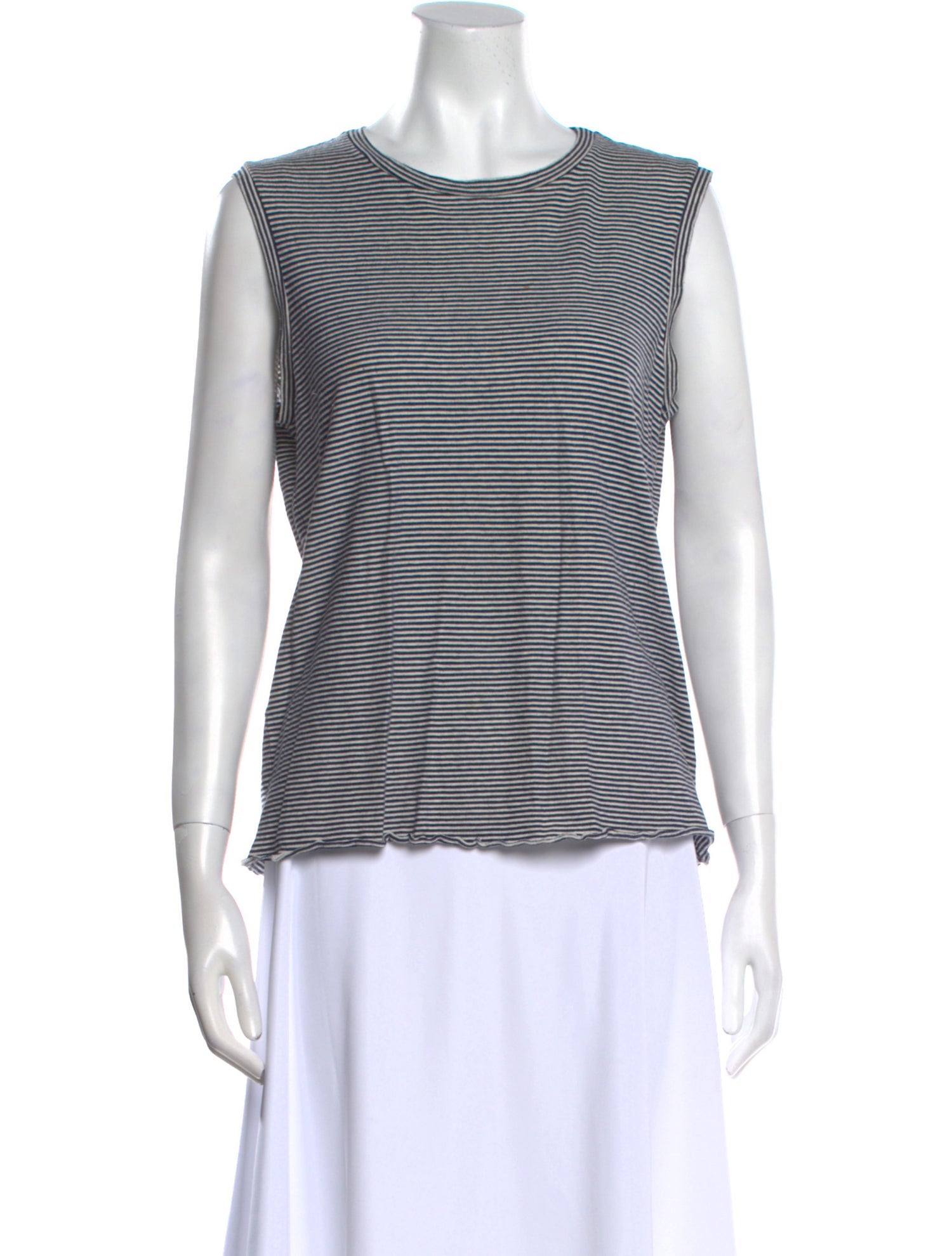 Nili Lotan Striped Crew Neck Top