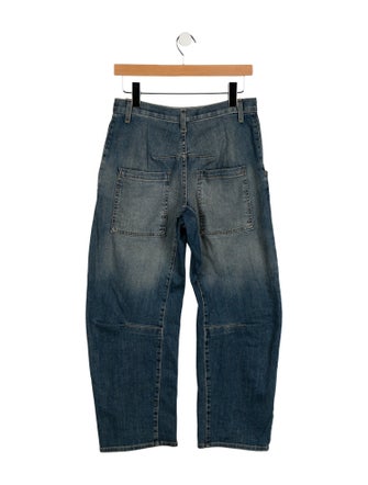 Nili Lotan Mid-Rise Wide Leg Jeans