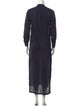 Nili Lotan Mock Neck Long Dress