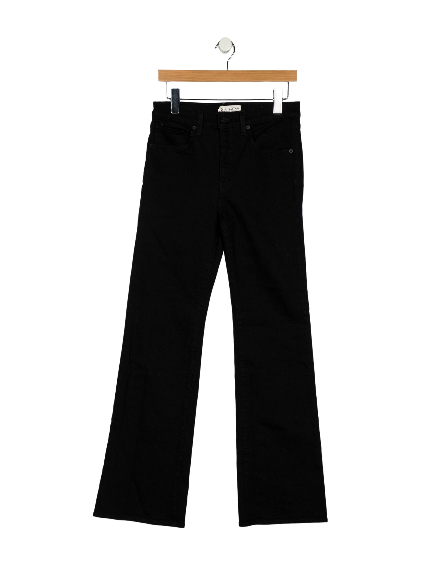 Nili Lotan Mid-Rise Wide Leg Jeans