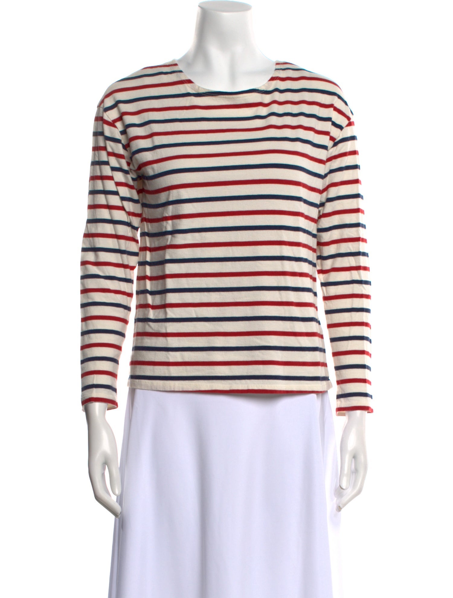 Nili Lotan Striped Crew Neck Top