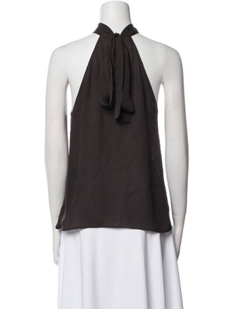 Nili Lotan Silk Halterneck Blouse