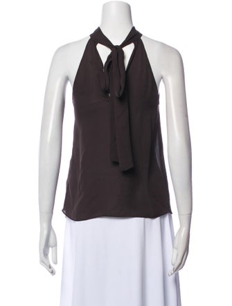 Nili Lotan Silk Halterneck Top