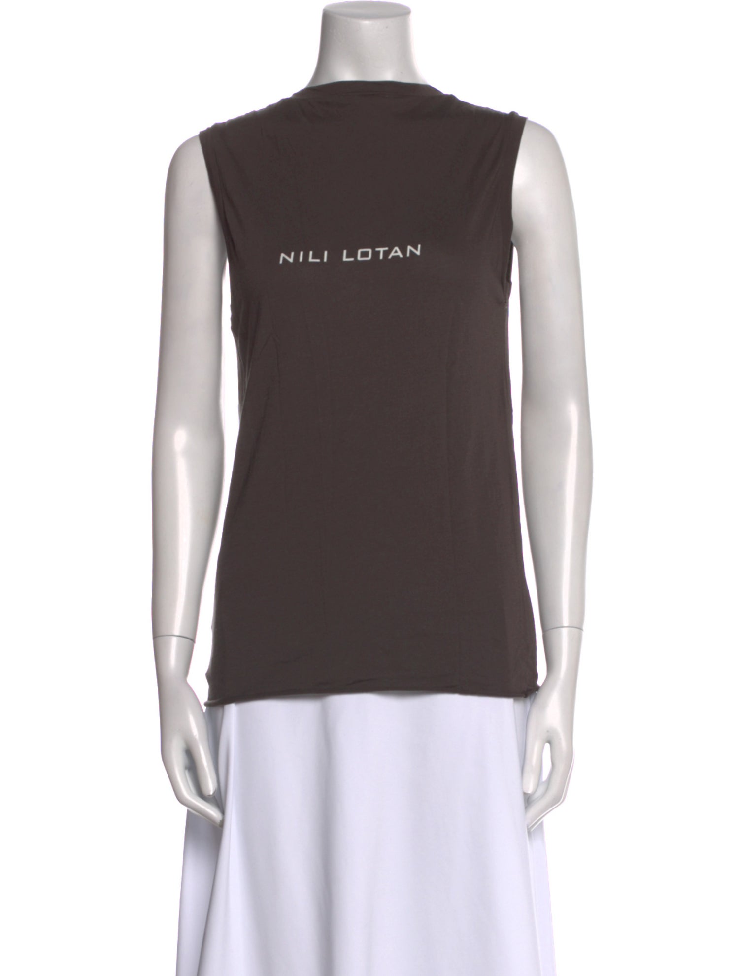 Nili Lotan Supima Cotton Graphic Print Top