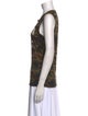 Nili Lotan Camouflage Print Crew Neck Top