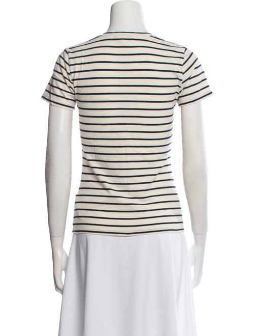 Nili Lotan Striped V-Neck T-Shirt
