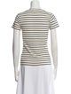 Nili Lotan Striped V-Neck T-Shirt