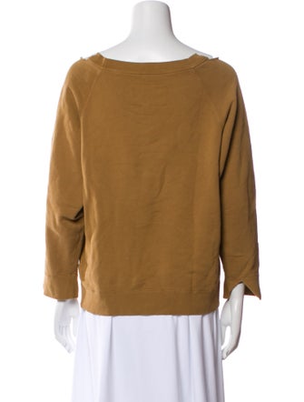 Nili Lotan Bateau Neckline Three-Quarter Sleeve Sweatshirt