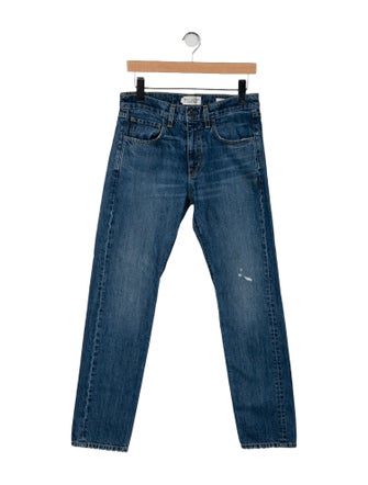 Nili Lotan Mid-Rise Straight Leg Jeans