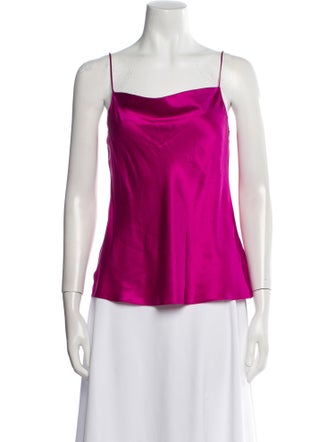 Nili Lotan Silk Square Neckline Top