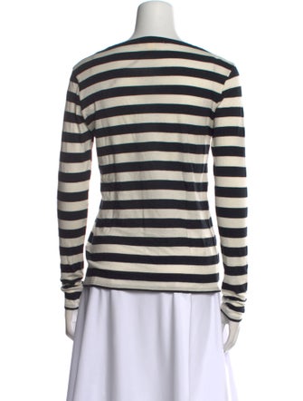 Nili Lotan Striped Crew Neck Top