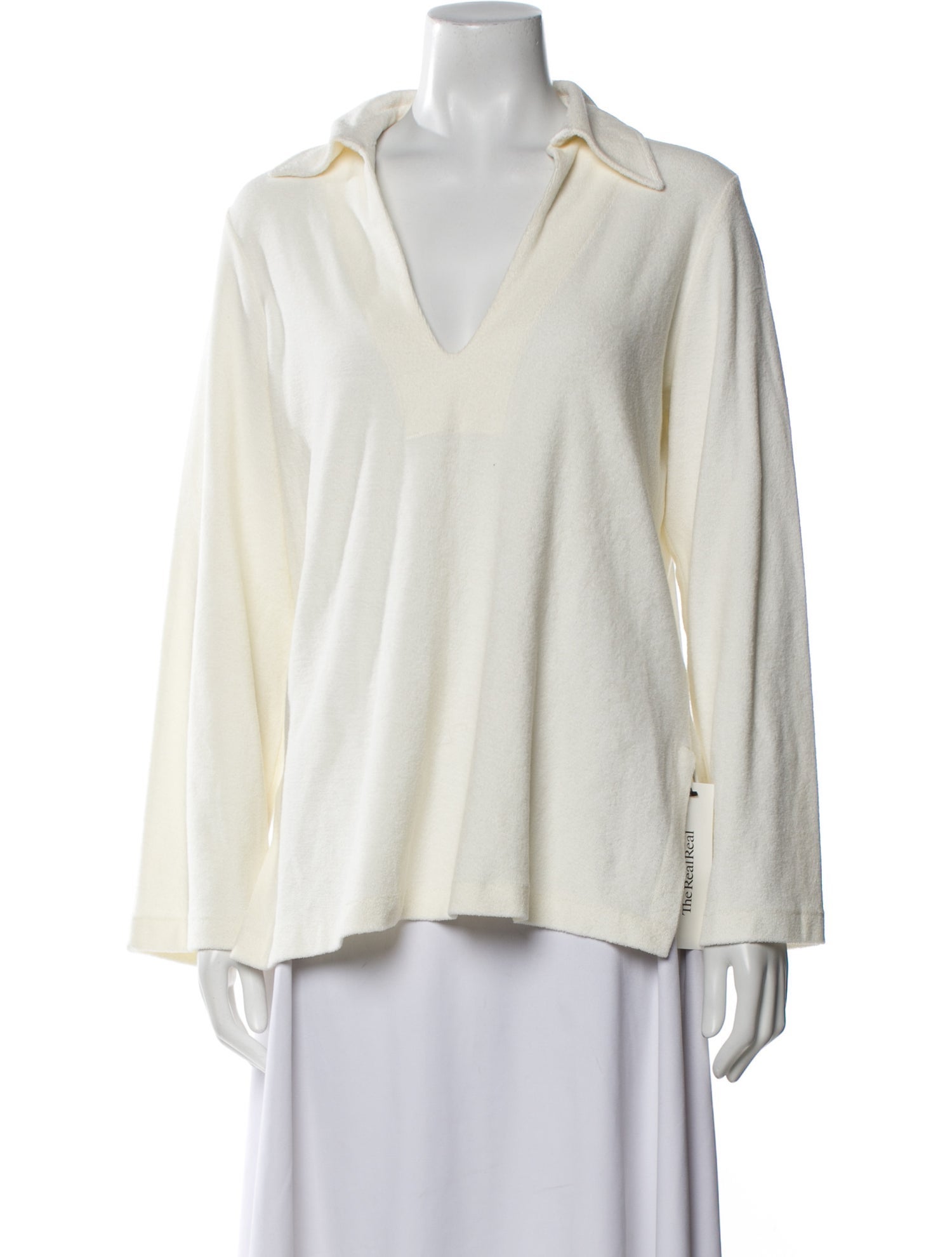 Nili Lotan V-Neck Long Sleeve Blouse