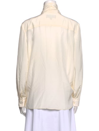 Nili Lotan Silk V-Neck Blouse