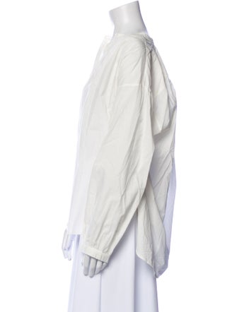 Nili Lotan V-Neck Long Sleeve Blouse