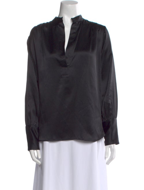 Nili Lotan Silk V-Neck Blouse