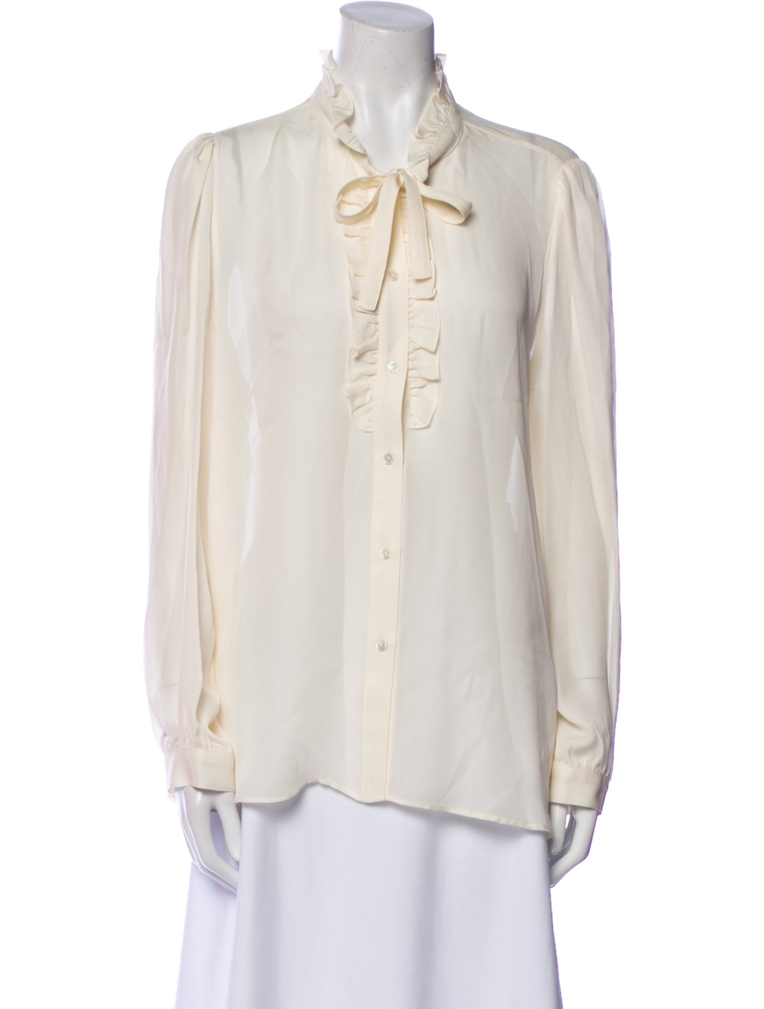 Nili Lotan Silk Long Sleeve Blouse