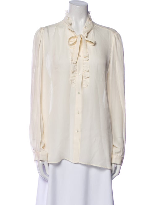 Nili Lotan Silk Long Sleeve Blouse