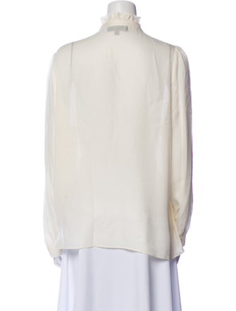 Nili Lotan Silk Long Sleeve Blouse