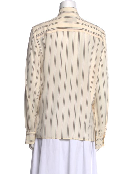 Nili Lotan Silk Striped Button-Up Top