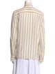 Nili Lotan Silk Striped Button-Up Top
