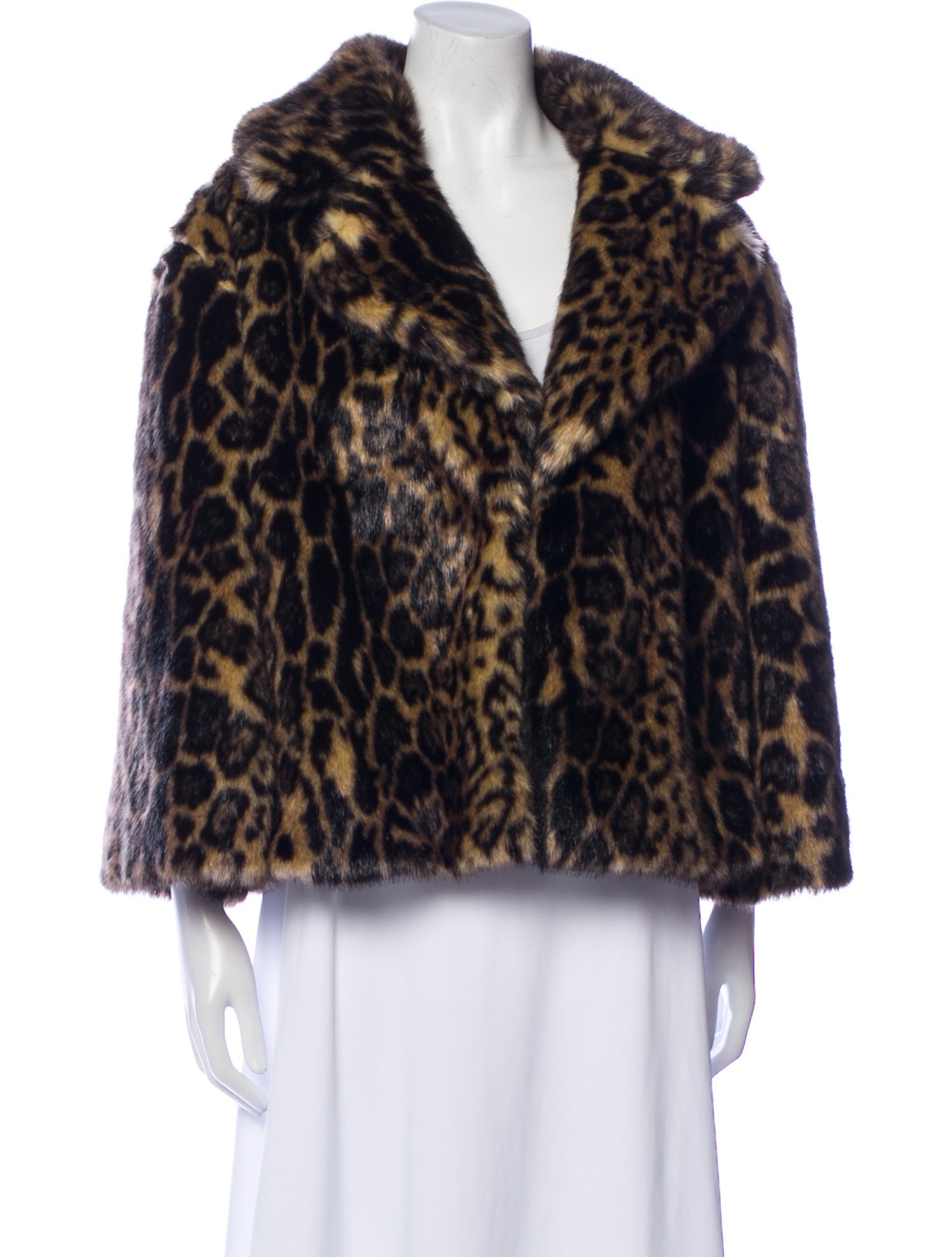 Nili Lotan Faux Fur Animal Print Faux Fur Jacket