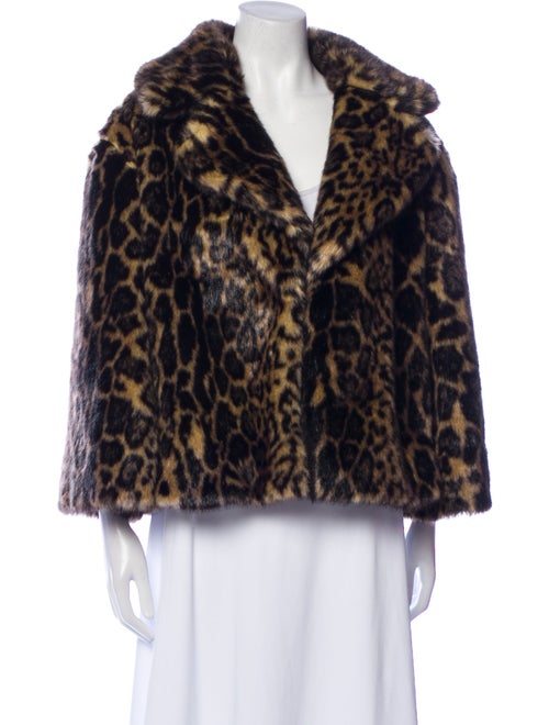 Nili Lotan Faux Fur Animal Print Faux Fur Jacket