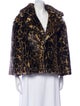 Nili Lotan Faux Fur Animal Print Faux Fur Jacket