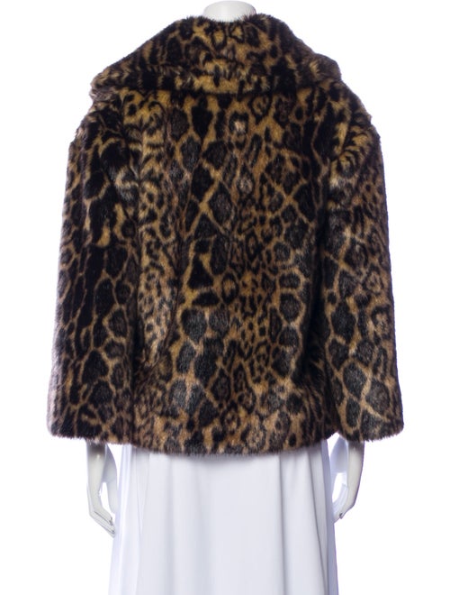Nili Lotan Faux Fur Animal Print Faux Fur Jacket