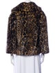 Nili Lotan Faux Fur Animal Print Faux Fur Jacket