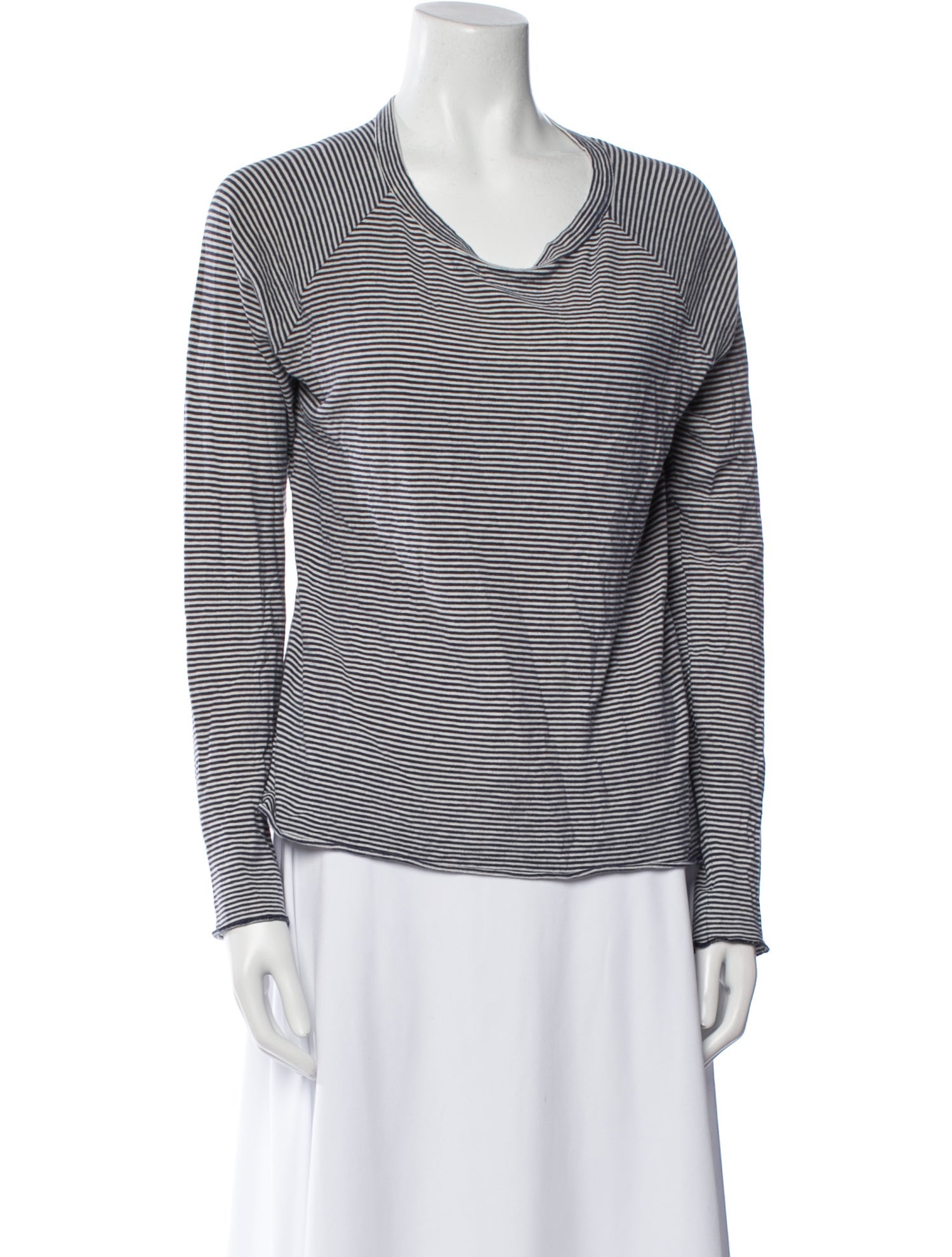 Nili Lotan Striped V-Neck Top