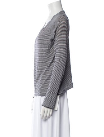 Nili Lotan Striped V-Neck Top