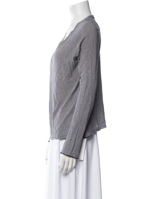 Nili Lotan Striped V-Neck Top