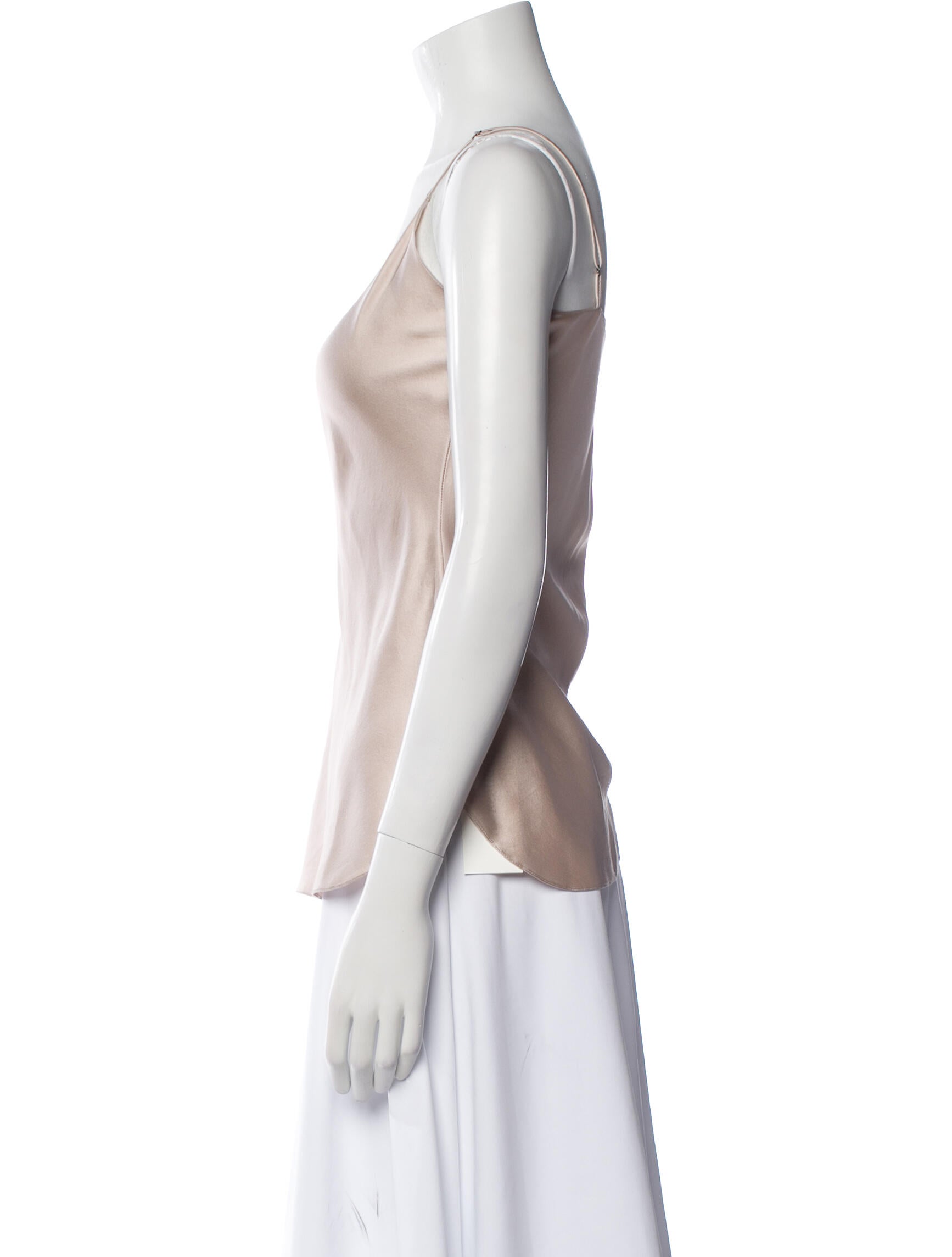 Nili Lotan Silk Scoop Neck Top