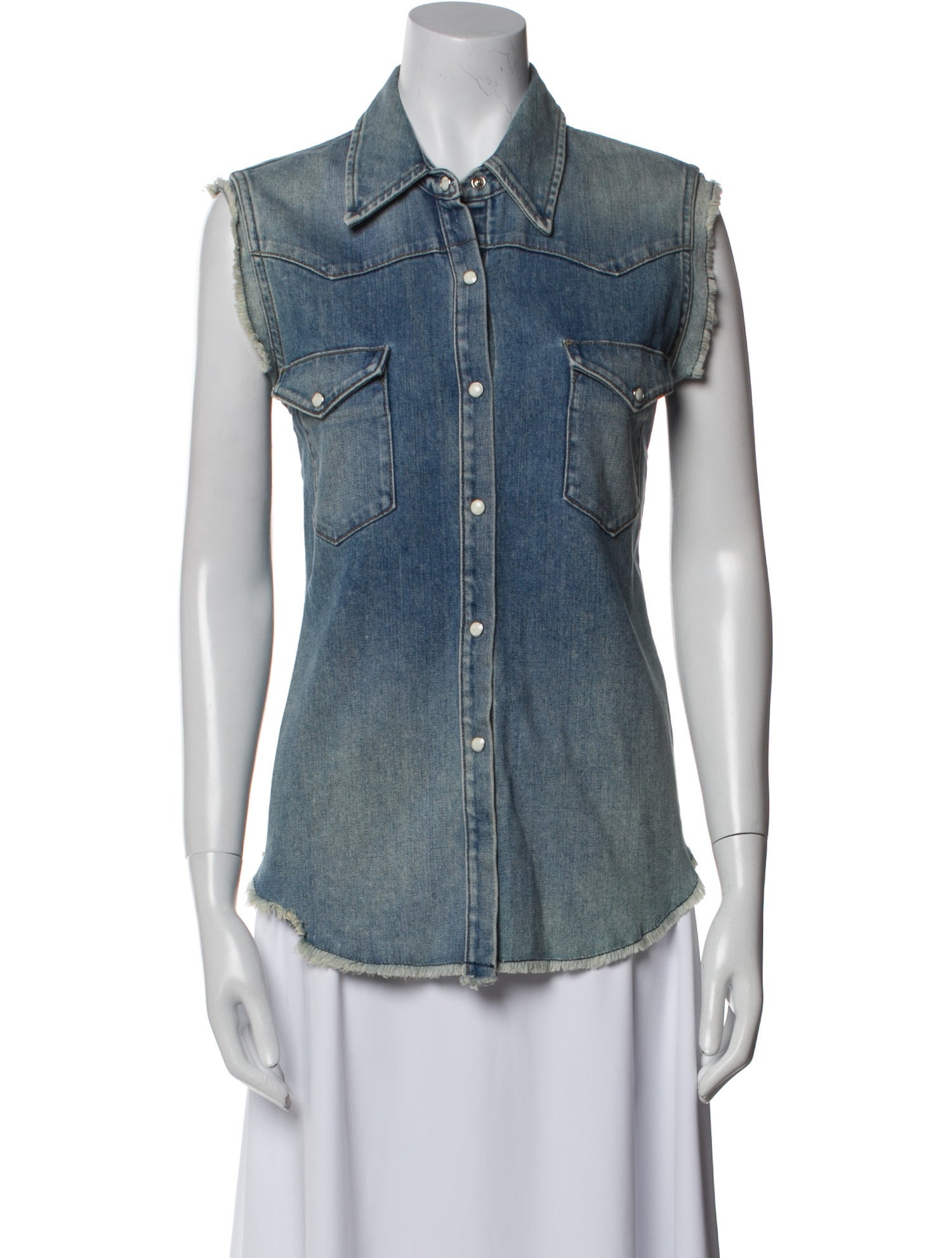 Nili Lotan Short Sleeve Button-Up Top