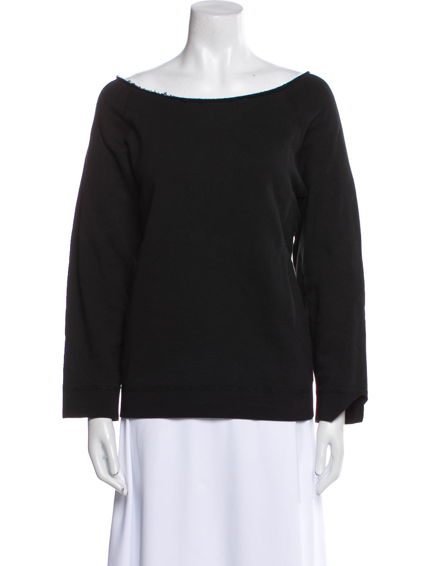 Nili Lotan Bateau Neckline Three-Quarter Sleeve Sweatshirt