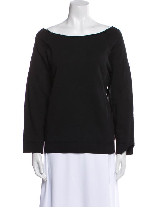 Nili Lotan Bateau Neckline Three-Quarter Sleeve Sweatshirt