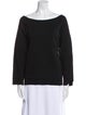 Nili Lotan Bateau Neckline Three-Quarter Sleeve Sweatshirt