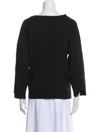 Nili Lotan Bateau Neckline Three-Quarter Sleeve Sweatshirt