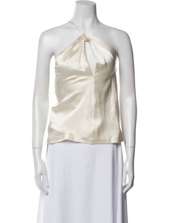 Nili Lotan Silk One-Shoulder Blouse