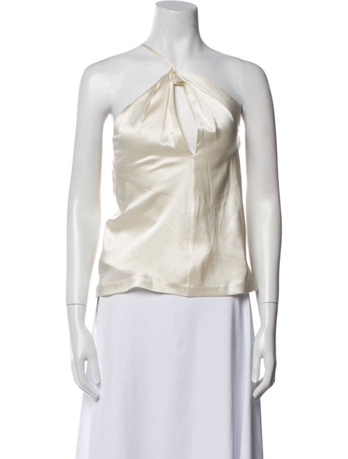 Nili Lotan Silk One-Shoulder Blouse