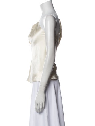 Nili Lotan Silk One-Shoulder Blouse