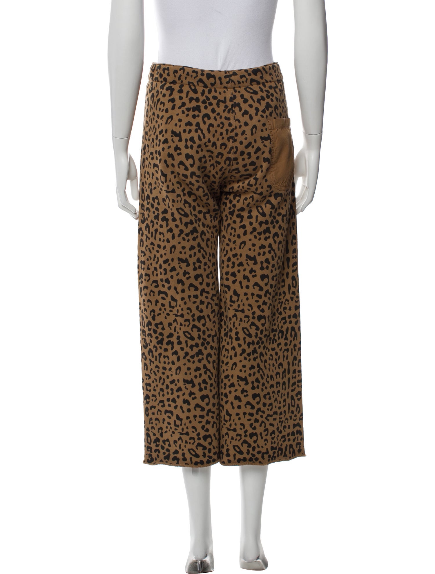 Nili Lotan Printed Raw-Edge Trim Sweatpants