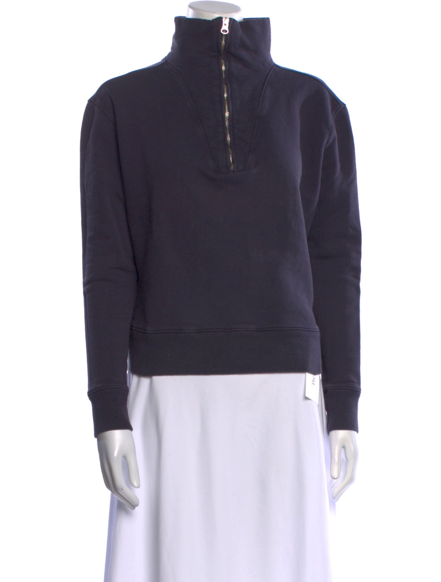 Nili Lotan Mock Neck Long Sleeve Sweatshirt