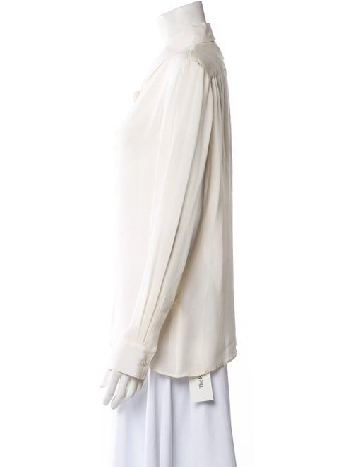 Nili Lotan Silk Long Sleeve Button-Up Top