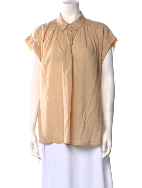 Nili Lotan Short Sleeve Button-Up Top