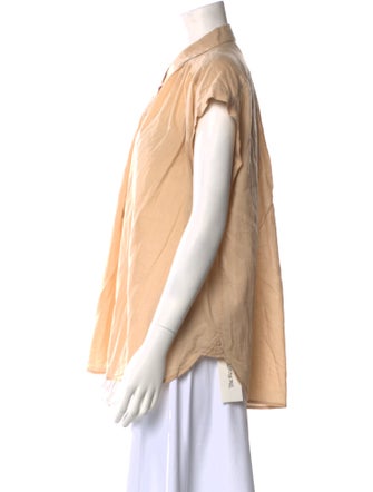 Nili Lotan Short Sleeve Button-Up Top