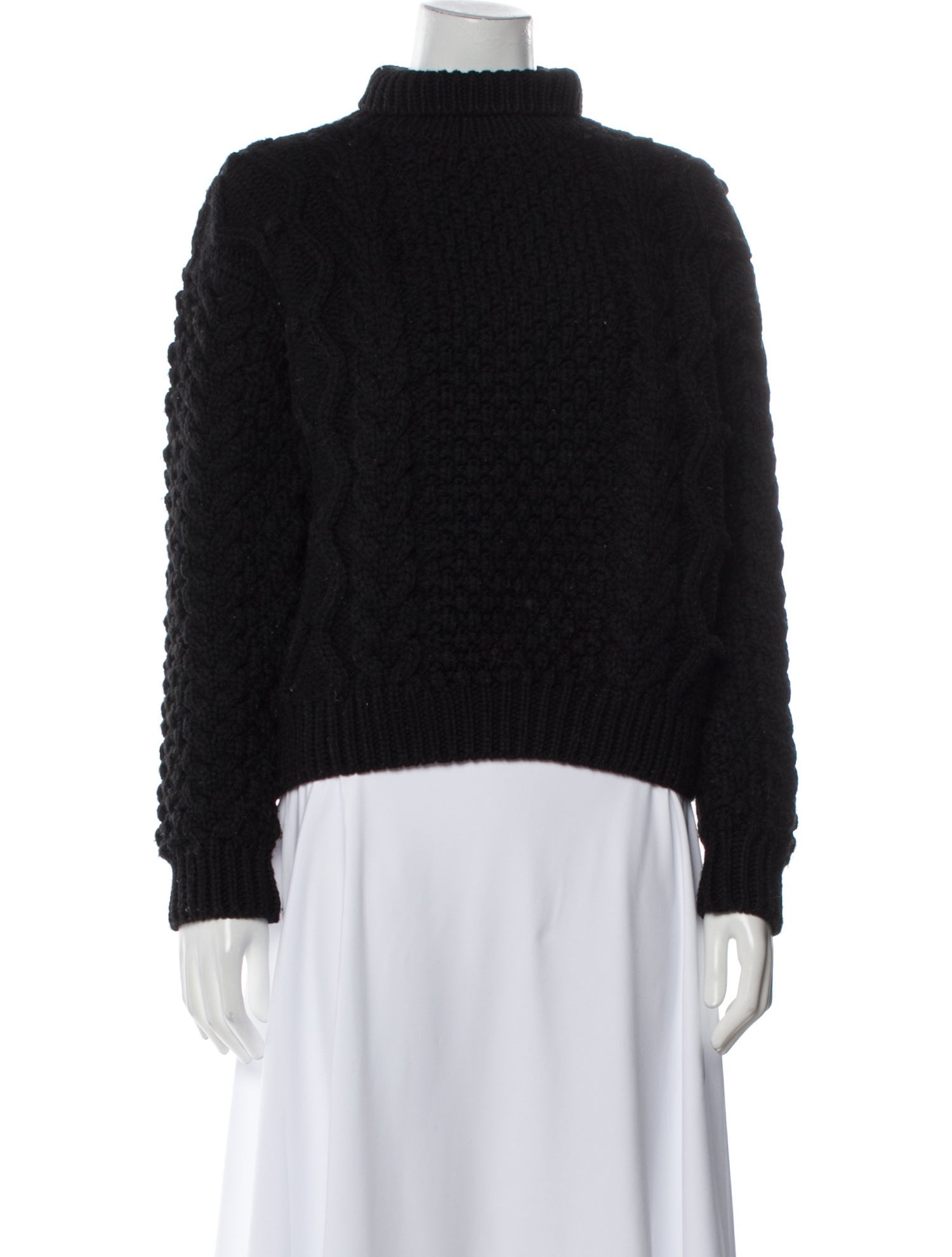 Nili Lotan Wool Mock Neck Sweater